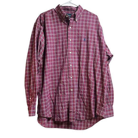 Ralph Lauren Other - Ralph Lauren Blake 100% Two-Ply Cotton Men's Red Plaid Button Up XL